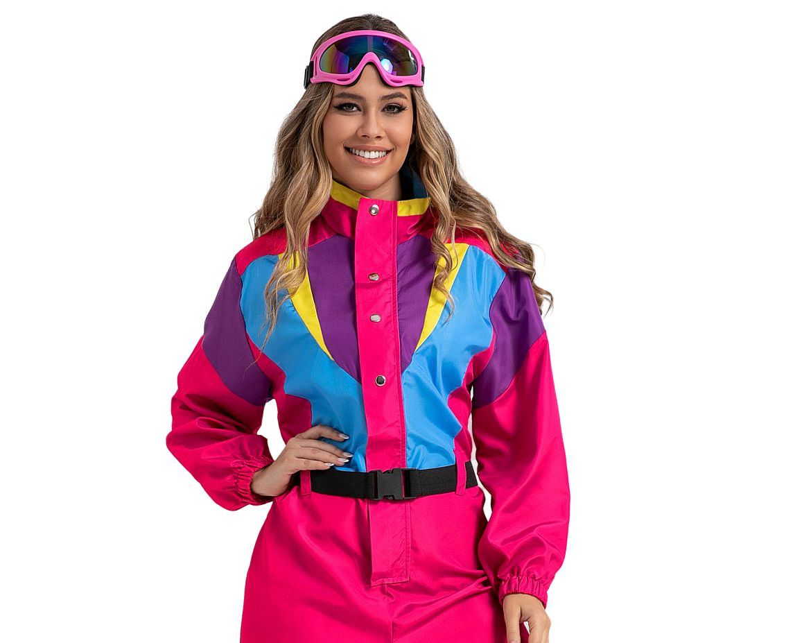 Role play set for women Ski Suit (jumpsuit, ski goggle, belt), size M